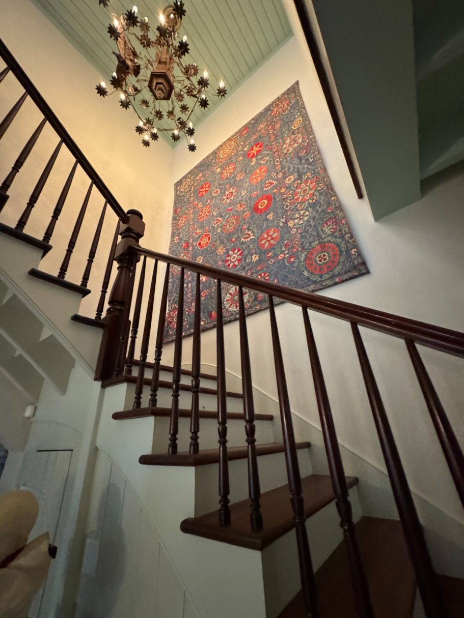 Tapestry in stairwell